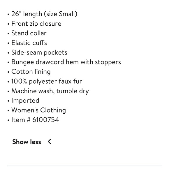 Preowned Ugg Elaina Colorblock Faux Fur Coat size small - Picture 6 of 6